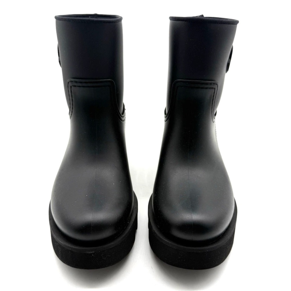 Moncler Ginette Waterproof Logo Rain Booties - Picture 2 of 8